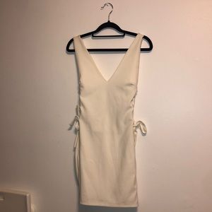 Corset waist white dress